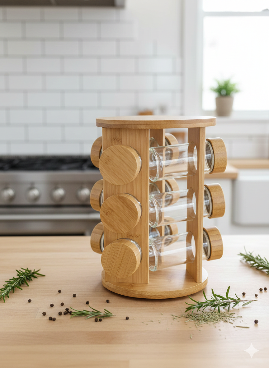 جا ادویه بامبو گردان 9 عددی